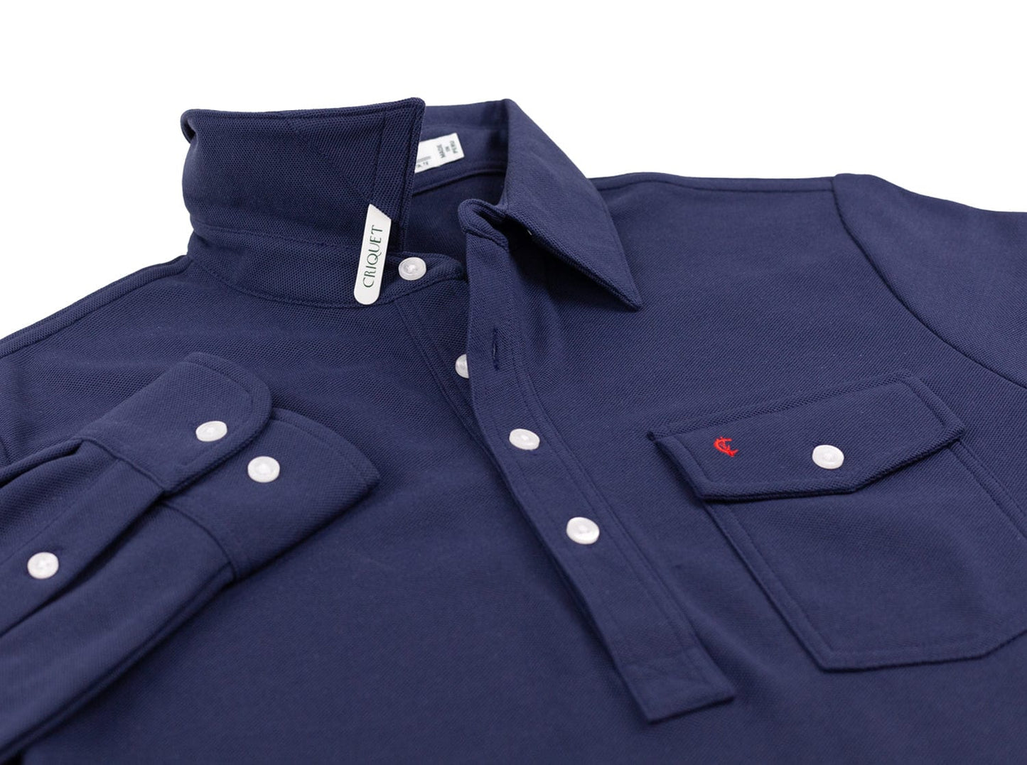 Criquet Long Sleeve Players Shirt - Navy