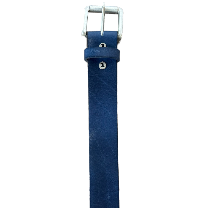 Jelly Bean Leather Belt - Blueberry