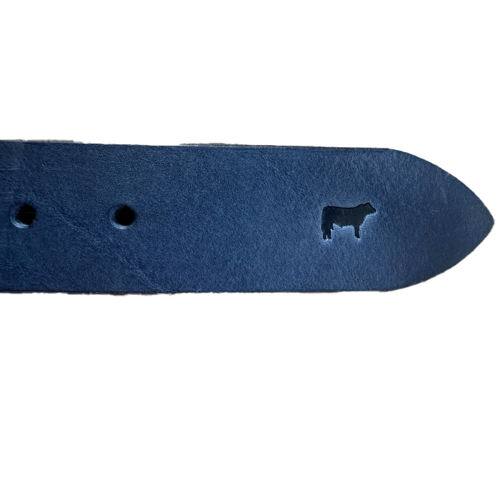 Jelly Bean Leather Belt - Blueberry