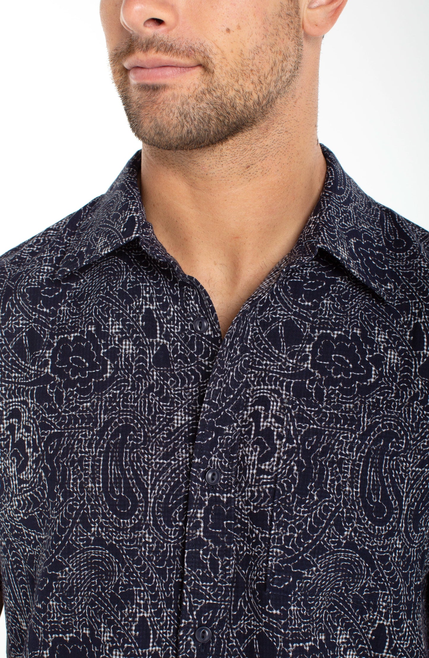 Liverpool Los Angeles | Short Sleeve Button Up Shirt | Midnight