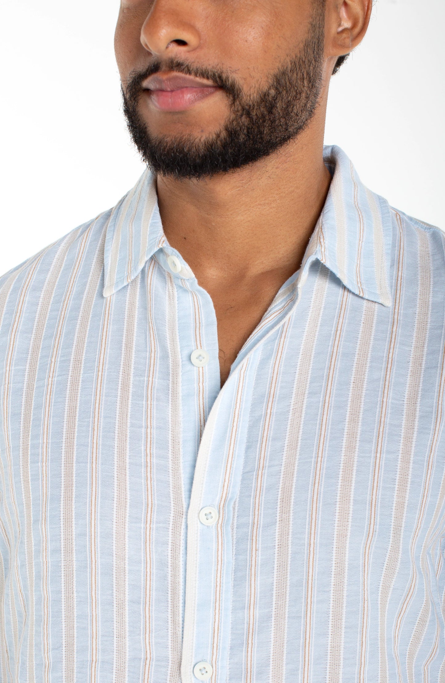 Liverpool Los Angeles | Short Sleeve Button Up Shirt | Light Blue