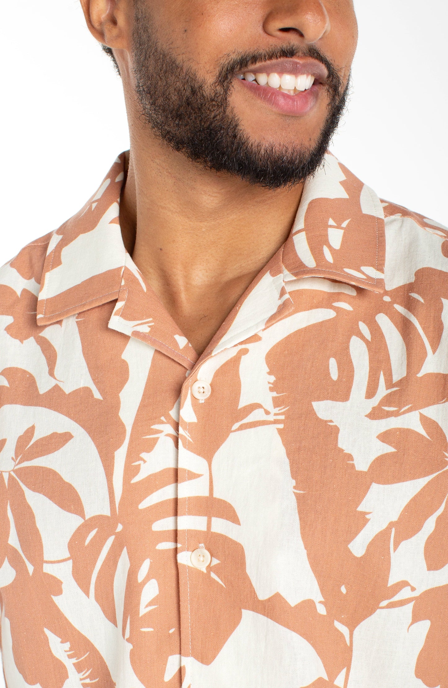 Liverpool Los Angeles | Short Sleeve Button Up Camp Shirt | Clay