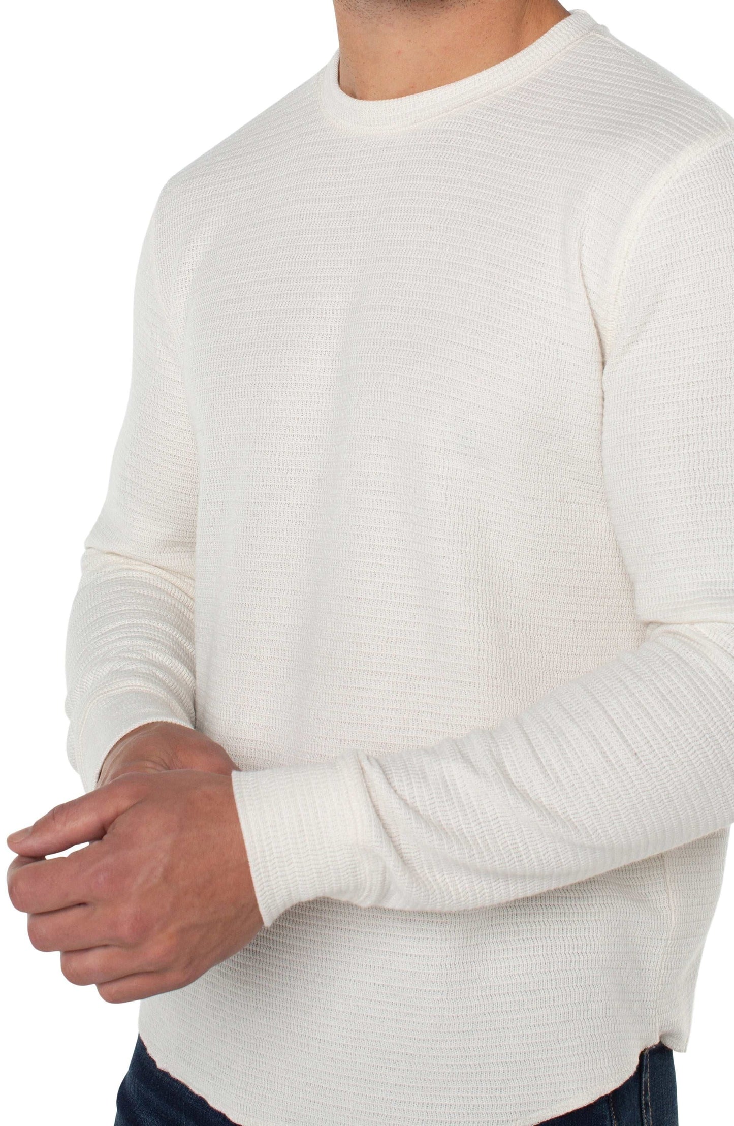 Liverpool Los Angeles Long Sleeve Crew Neck - Cream