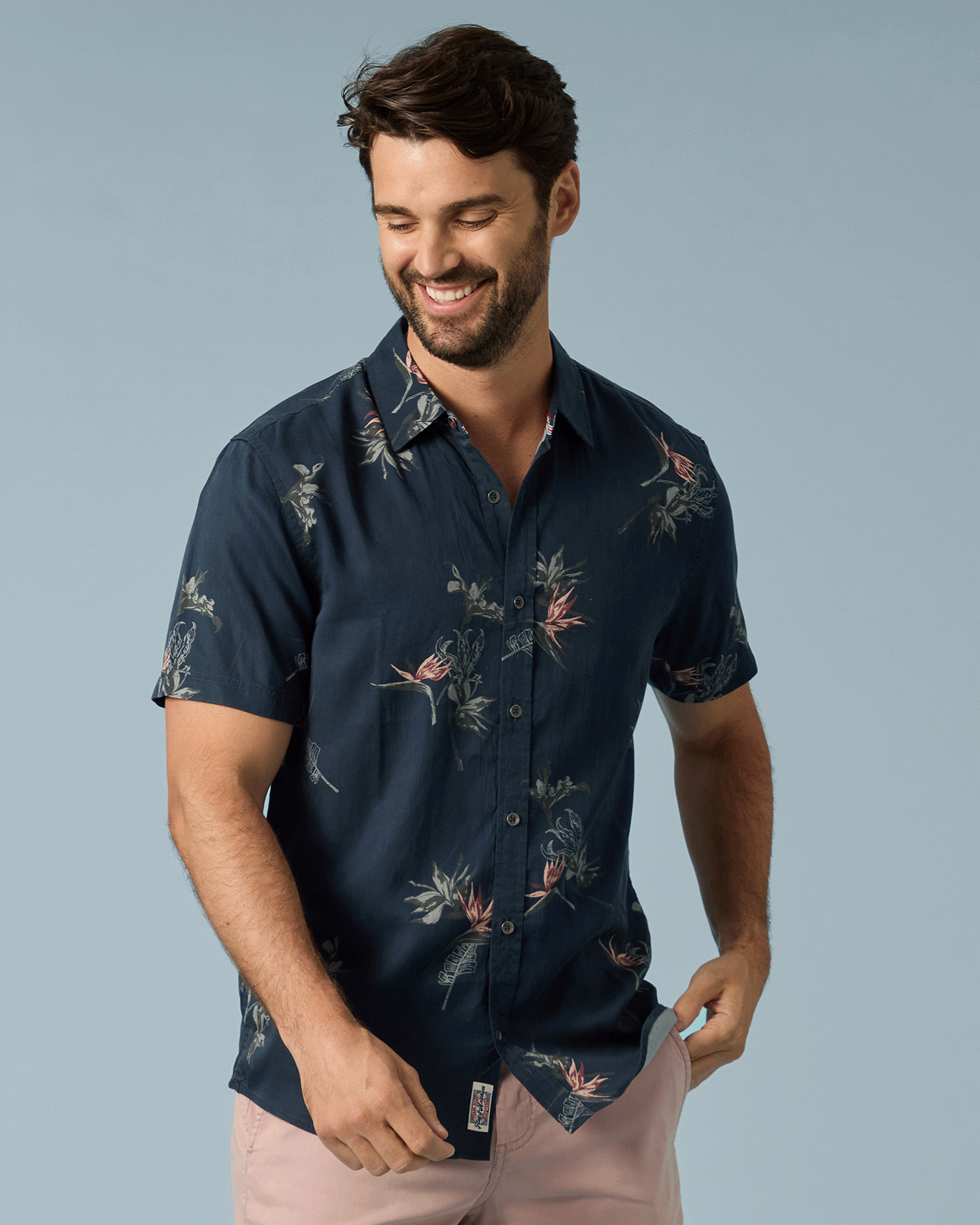 Flag and Anthem Charleston Tropical Print - Navy