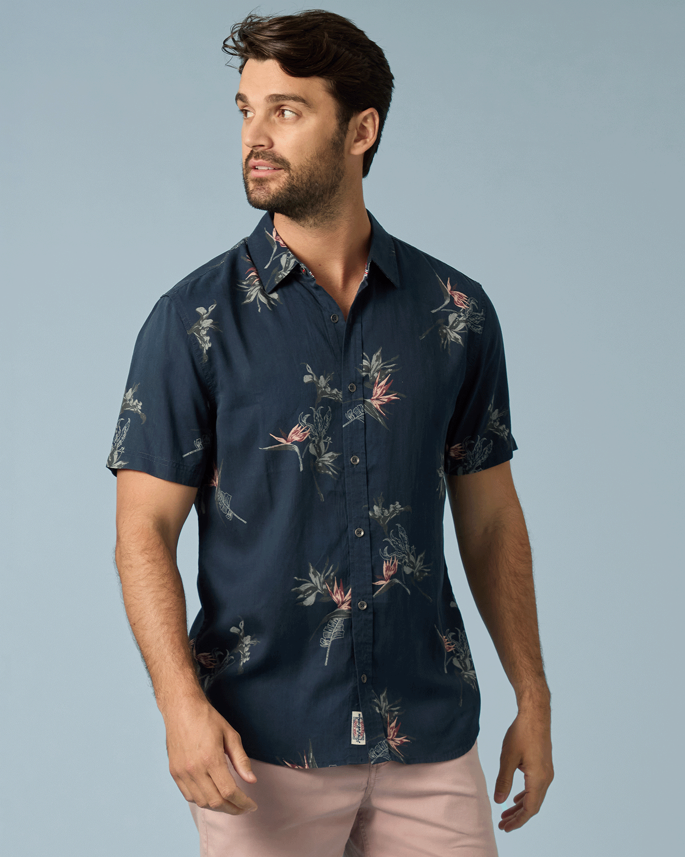 Flag and Anthem Charleston Tropical Print - Navy