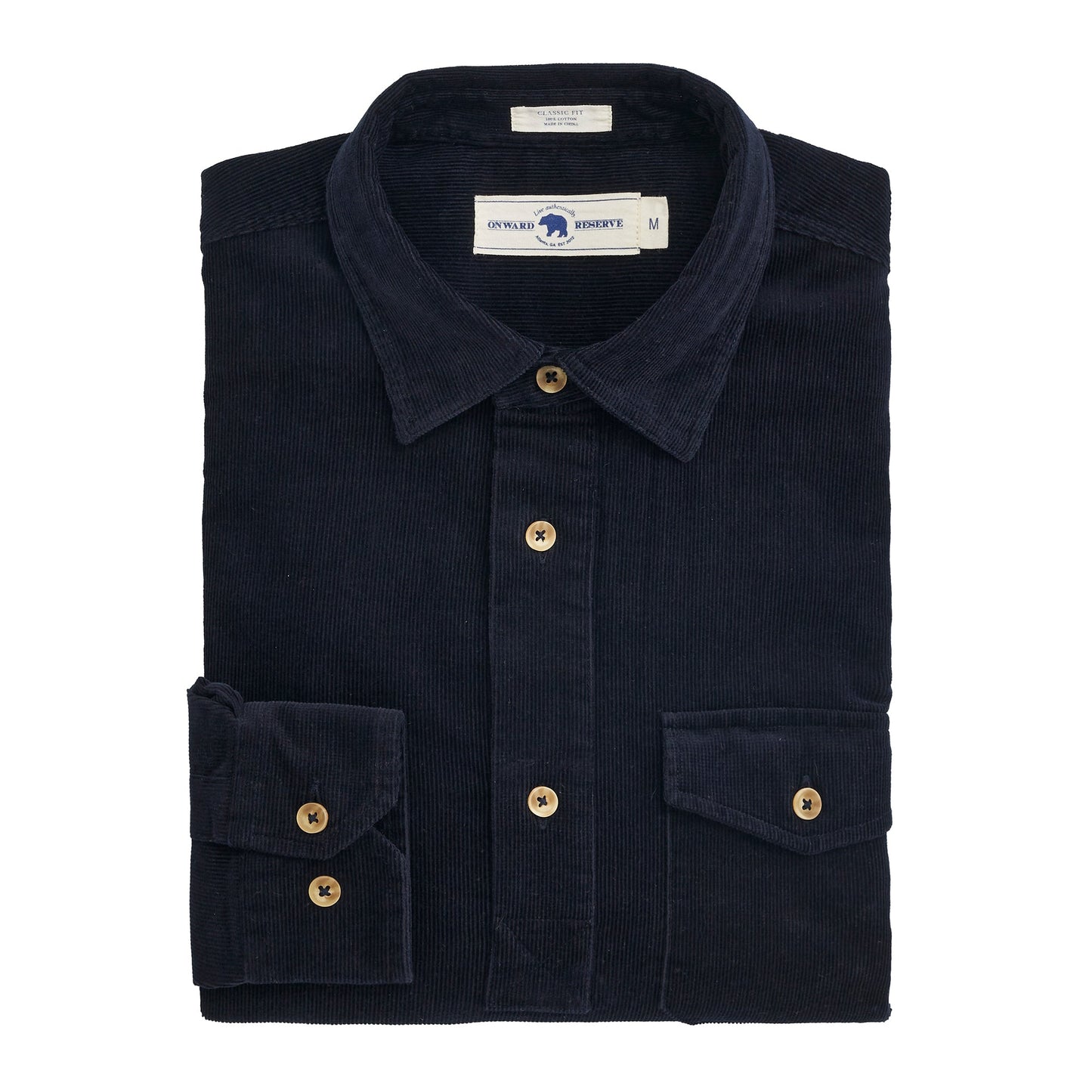 Onward Reserve Stretch Cord Half Button Shirt - Titan