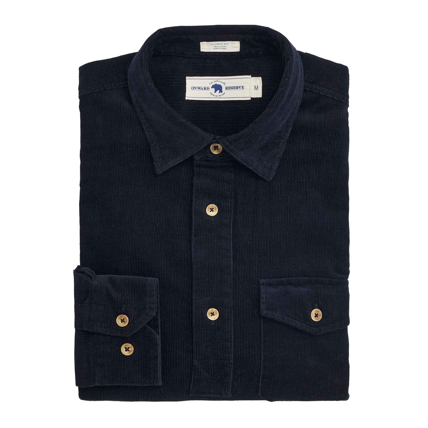 Onward Reserve Stretch Cord Half Button Shirt - Titan
