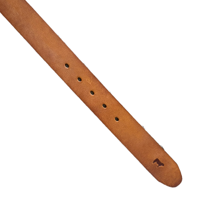 Leather Buckle Belt - Tan