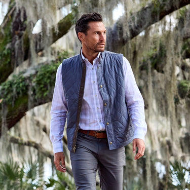 Tom Beckbe Loudoun Quilted Vest - BlueStone