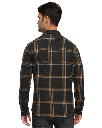 Flag and Anthem MADEFLEX HERO STRETCH KNIT SHIRT - Brown Plaid