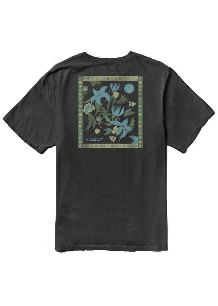 Vissla Hibiscus Haze Organic Tee featuring vintage floral design on 100% organic cotton.