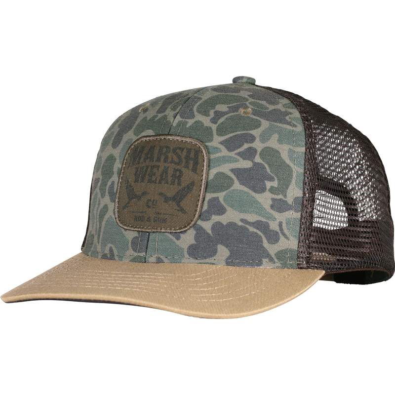 Marsh Wear Daffy Trucker Hat Green Camo