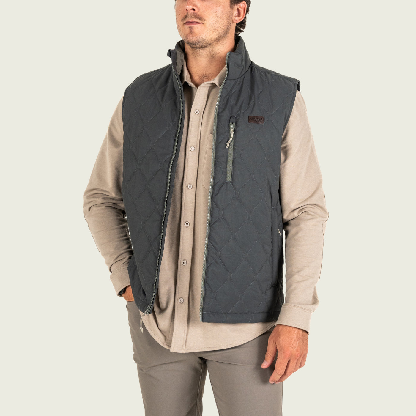 Marsh Barnwell Puff Vest - Ash