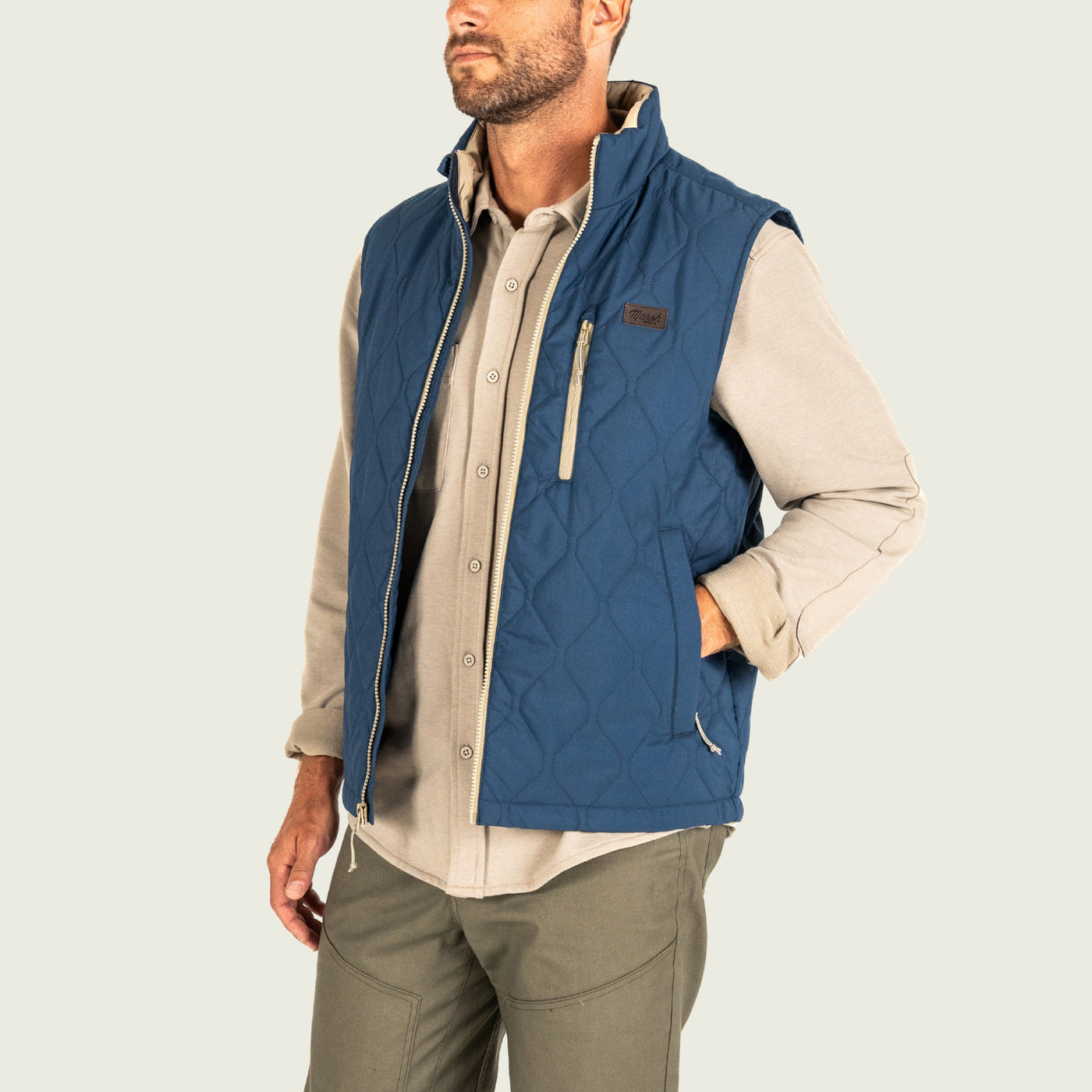 Marsh Barnwell Puff Vest - Denim