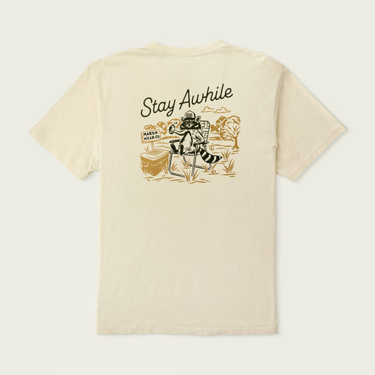 Marsh Stay Awhile Tee - Vintage White