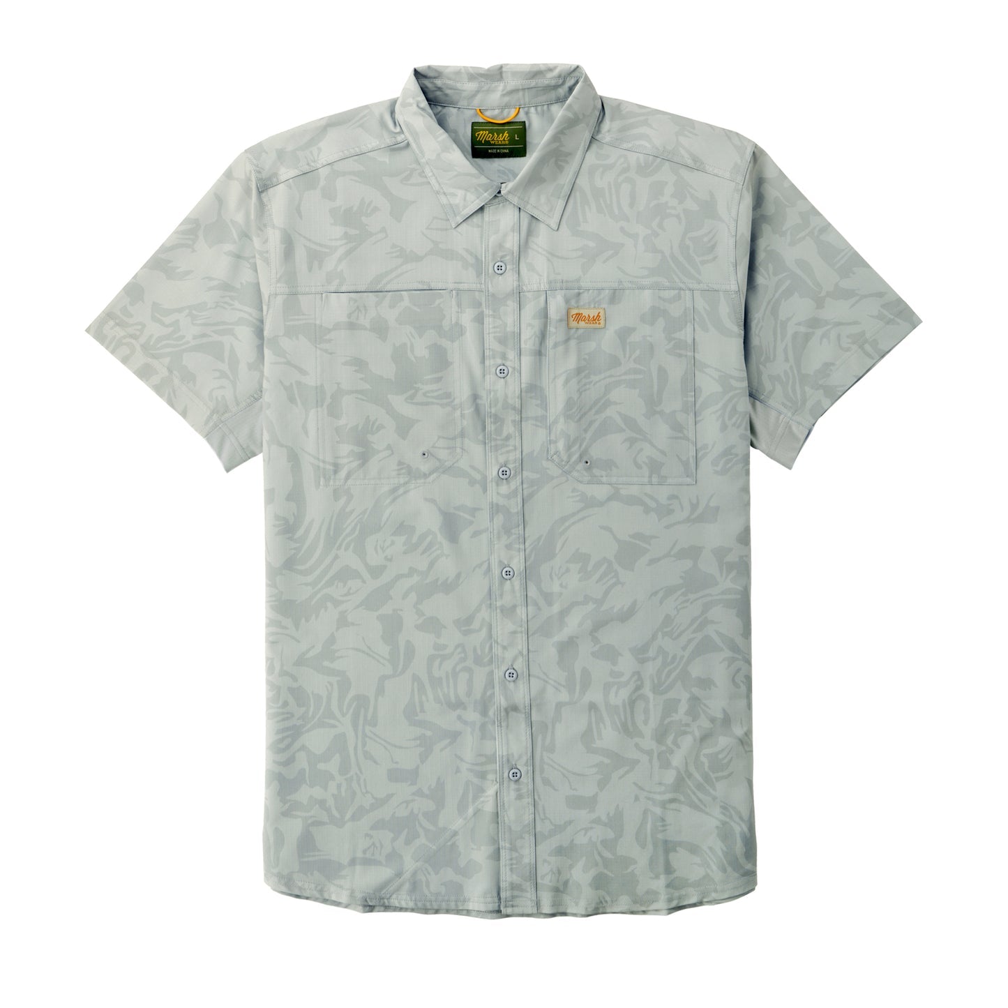 Marsh Lenwood Tech SS Shirt - Smoke Coastal Camo