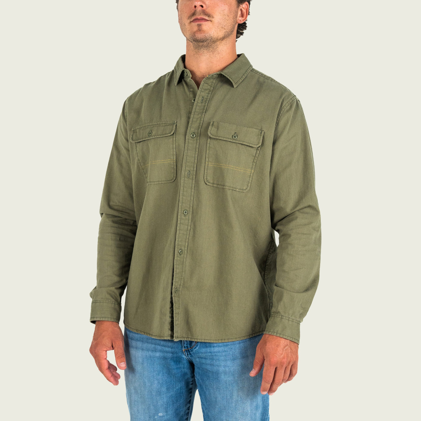 Marsh South End Button Up - Light Olive