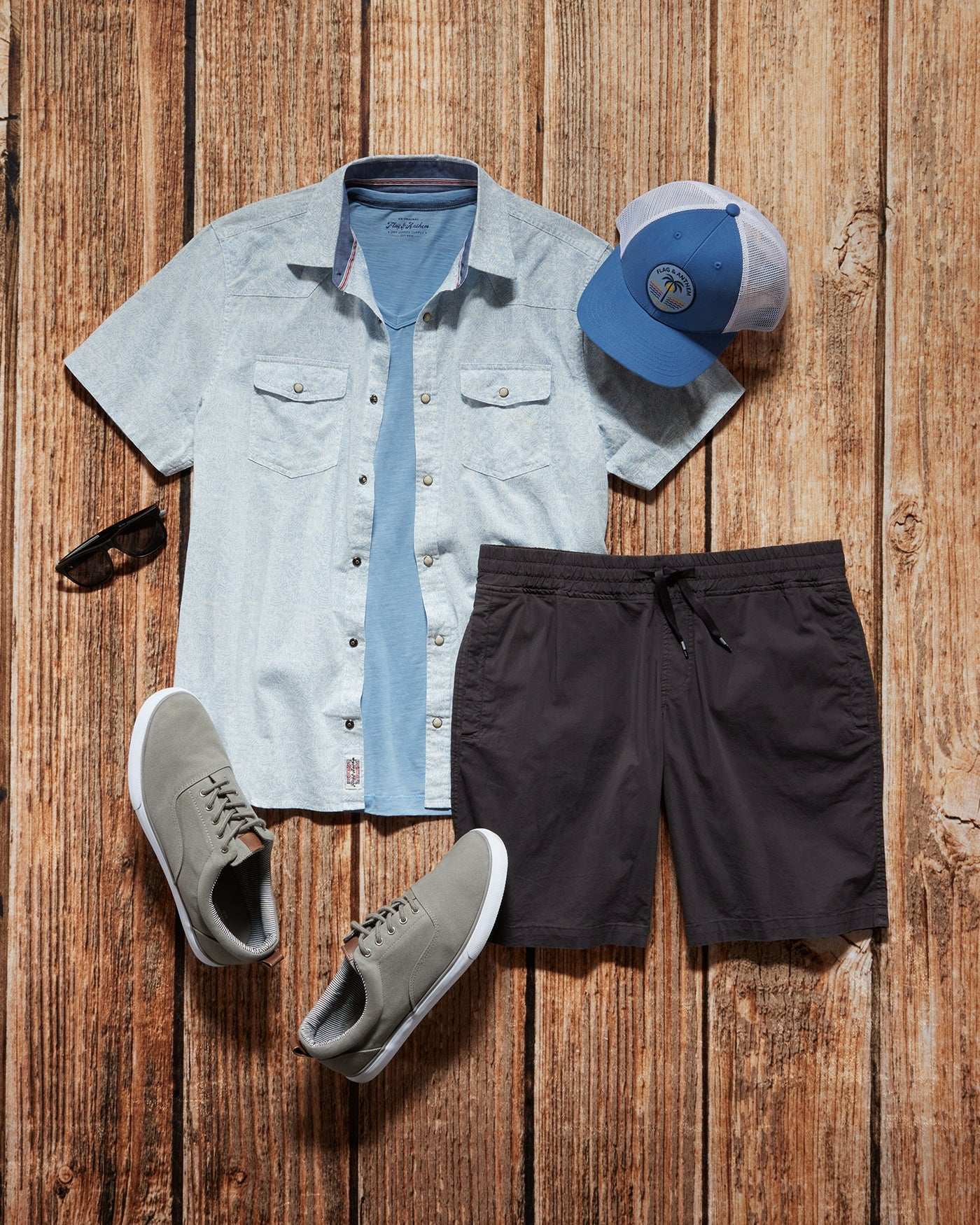 Flag and Anthem Light Blue Chatham Tee