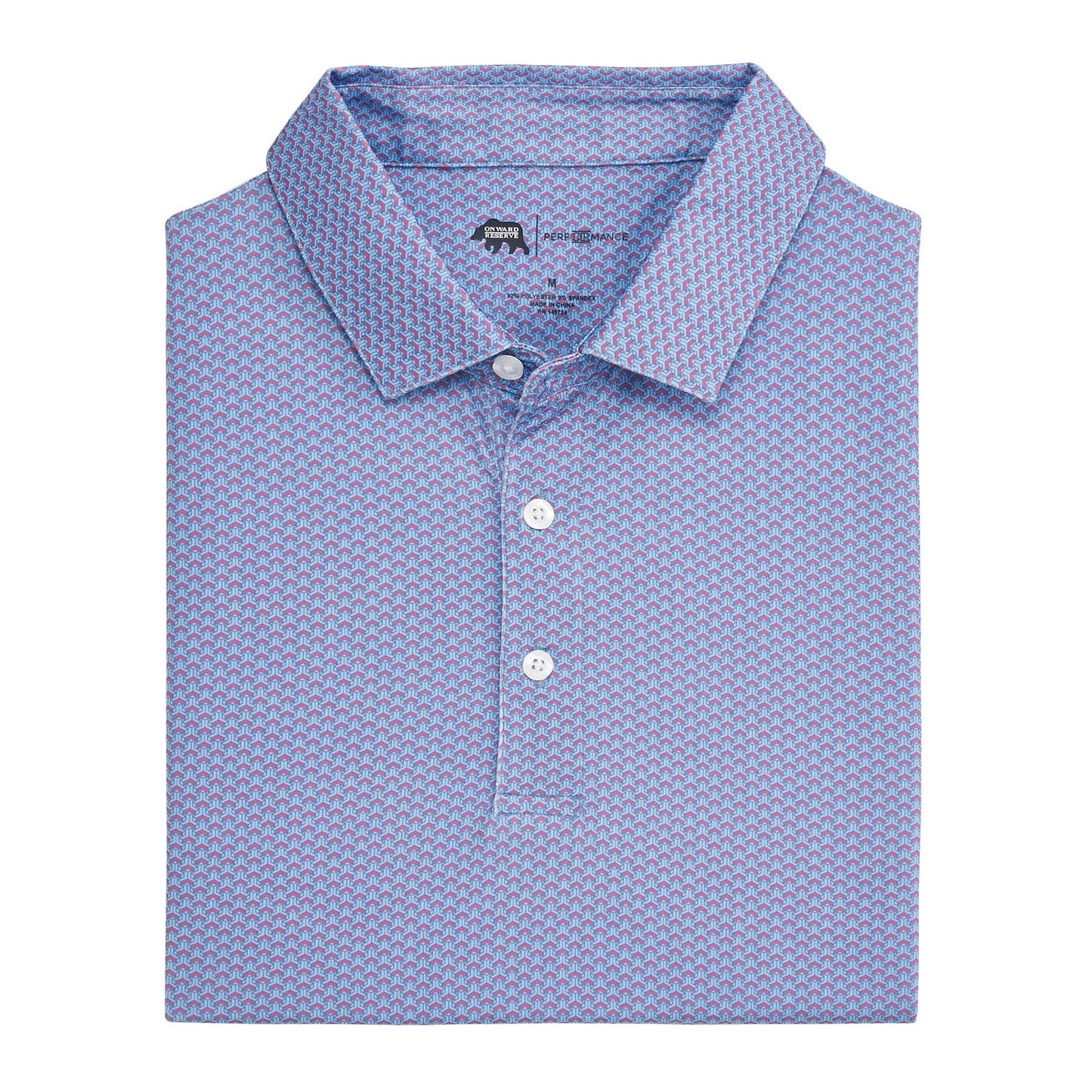 Onward Reserve Bonnie Performance Printed Polo - Riviera