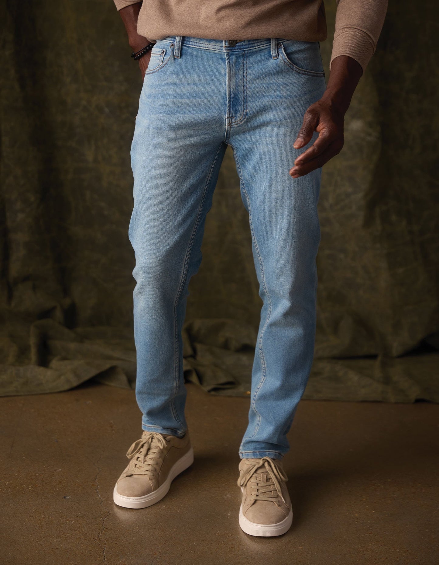 The Normal Brand Comfort Terry Jean in Medium Wash