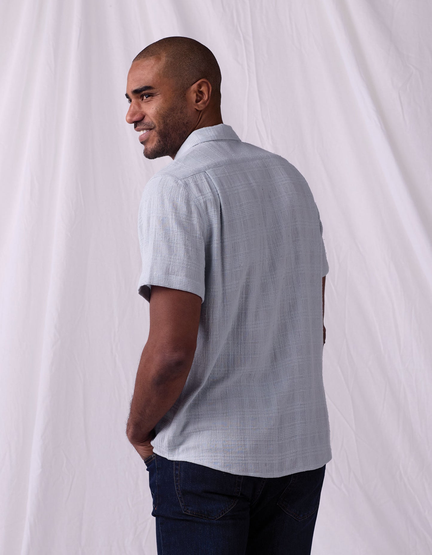 Freshwater Short Sleeve Button Up Shirt - Misty Harbor
