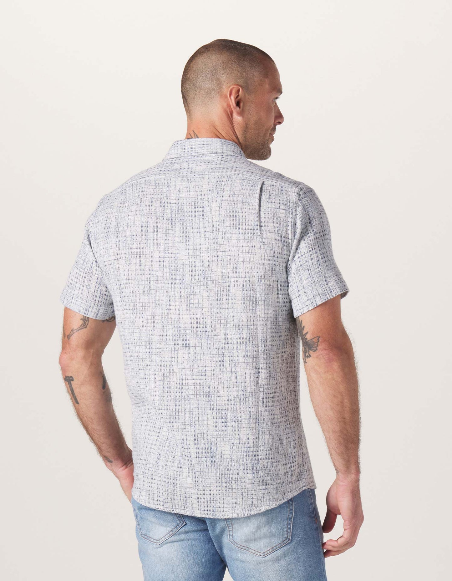 The Normal Brand | Freshwater Button Up Shirt | Blue Multi