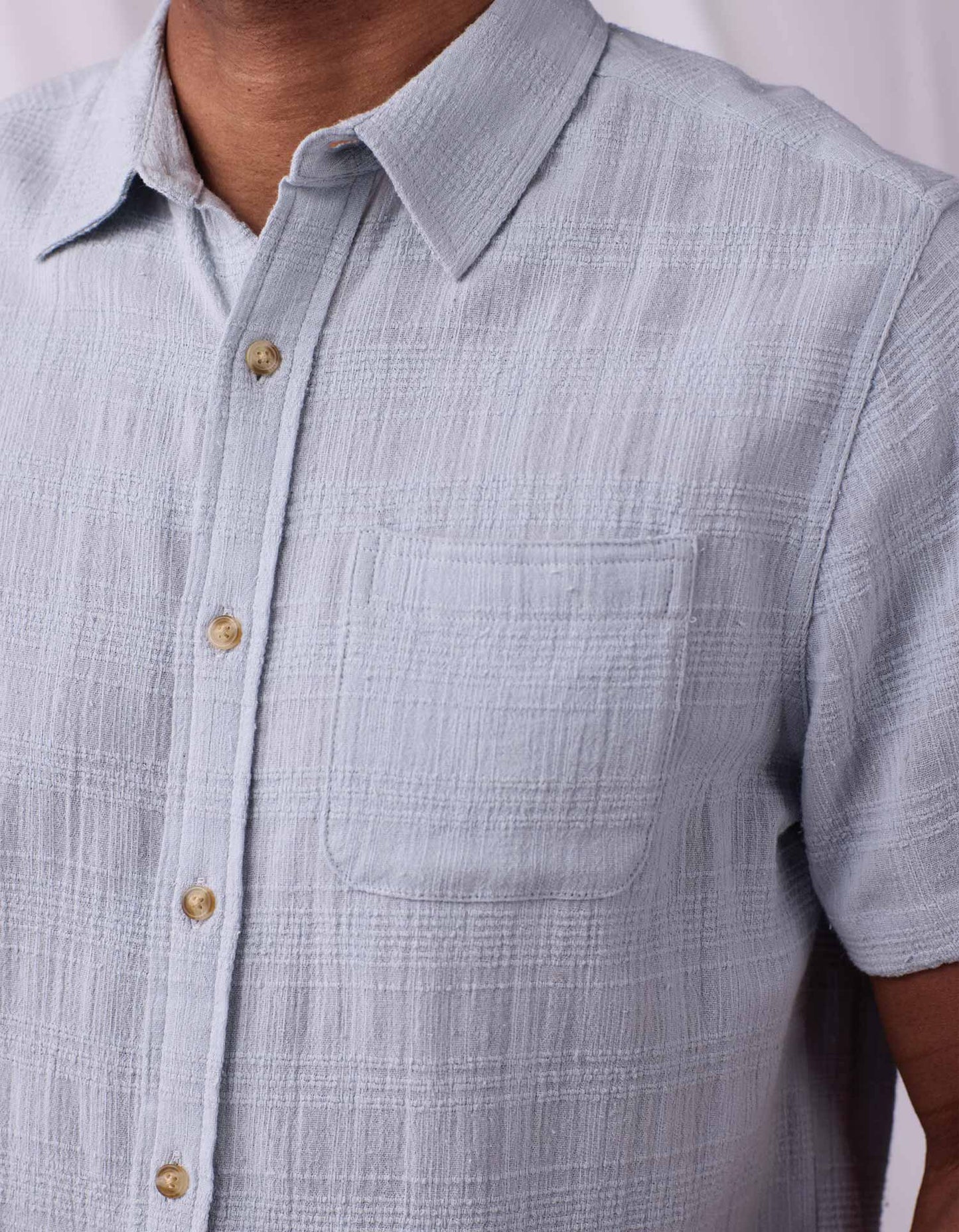 Freshwater Short Sleeve Button Up Shirt - Misty Harbor