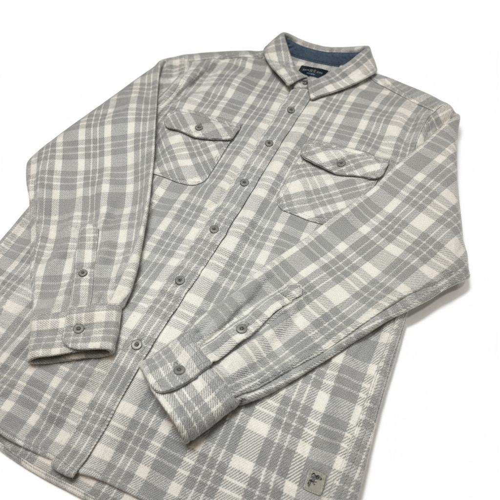 Roosters Fowler Flannel - Grey