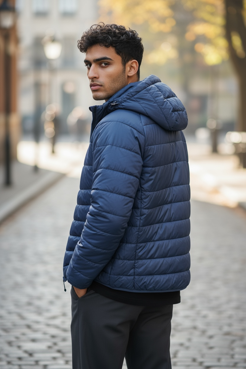 Roosters Parker Packable Puffer Coat - Navy