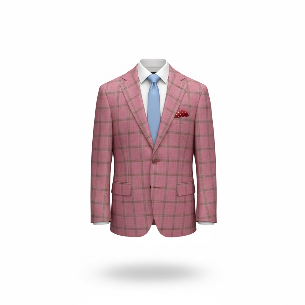 Sport Coat | Windowpane Check | Rose Pink | Giles & Jasper Collection
