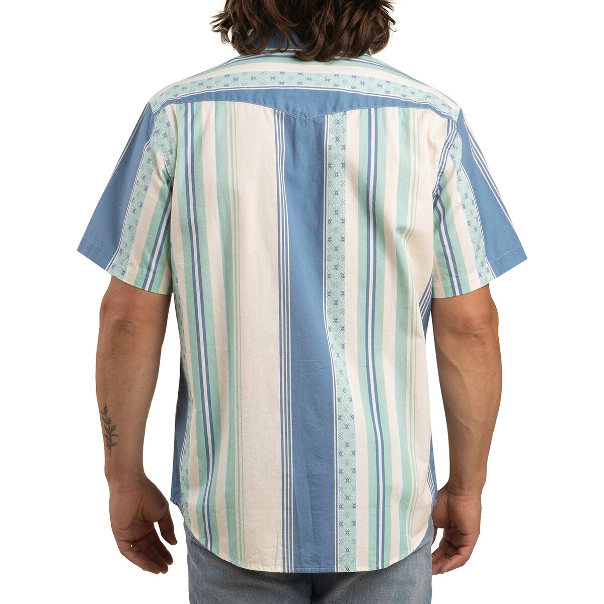 Sendero Serape Pearl Snap Shirt - Teal