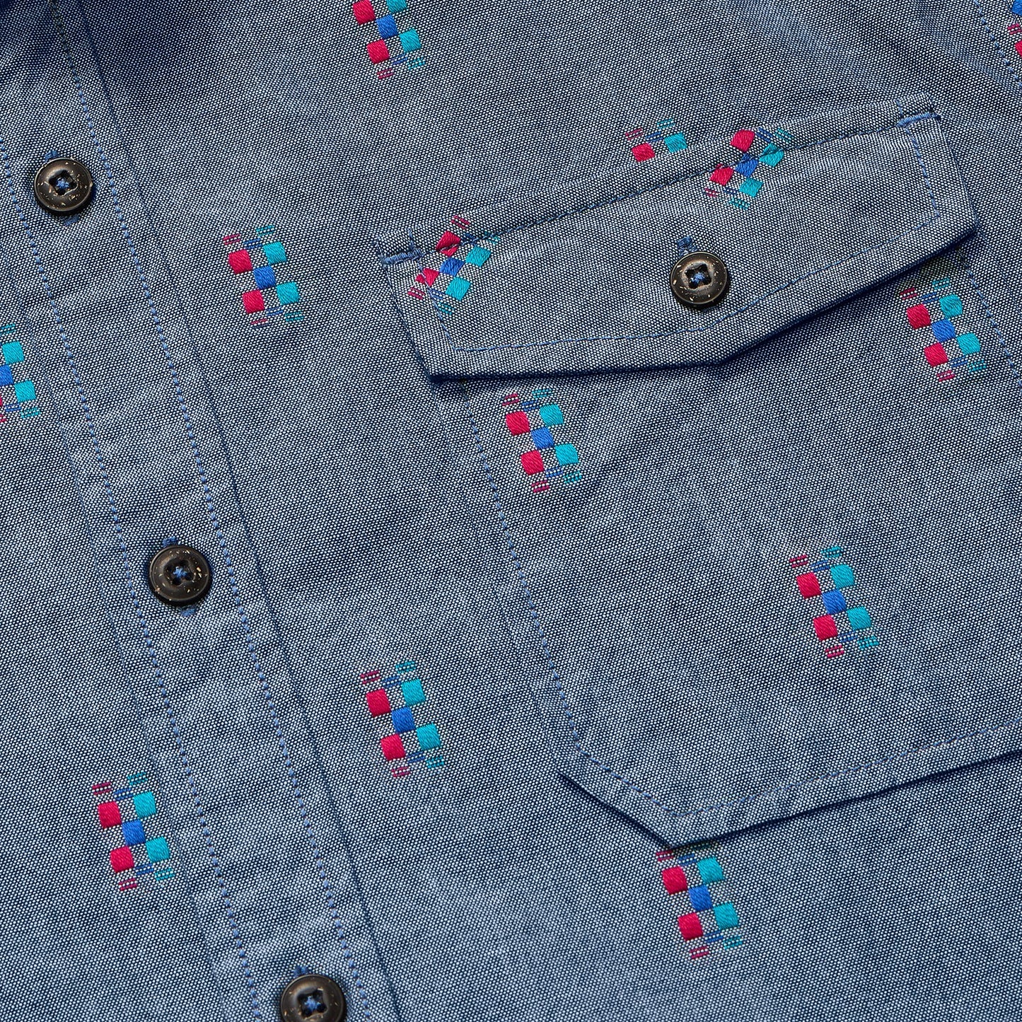 Howler Bros San Gabriel Refractions Shirt - Indigo
