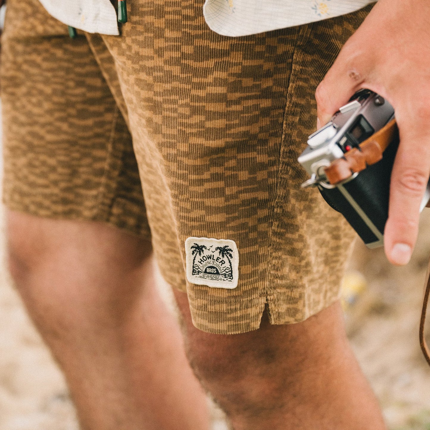 Howler Bros Pressure Drop Canyon Distortion Cord Shorts - Earth