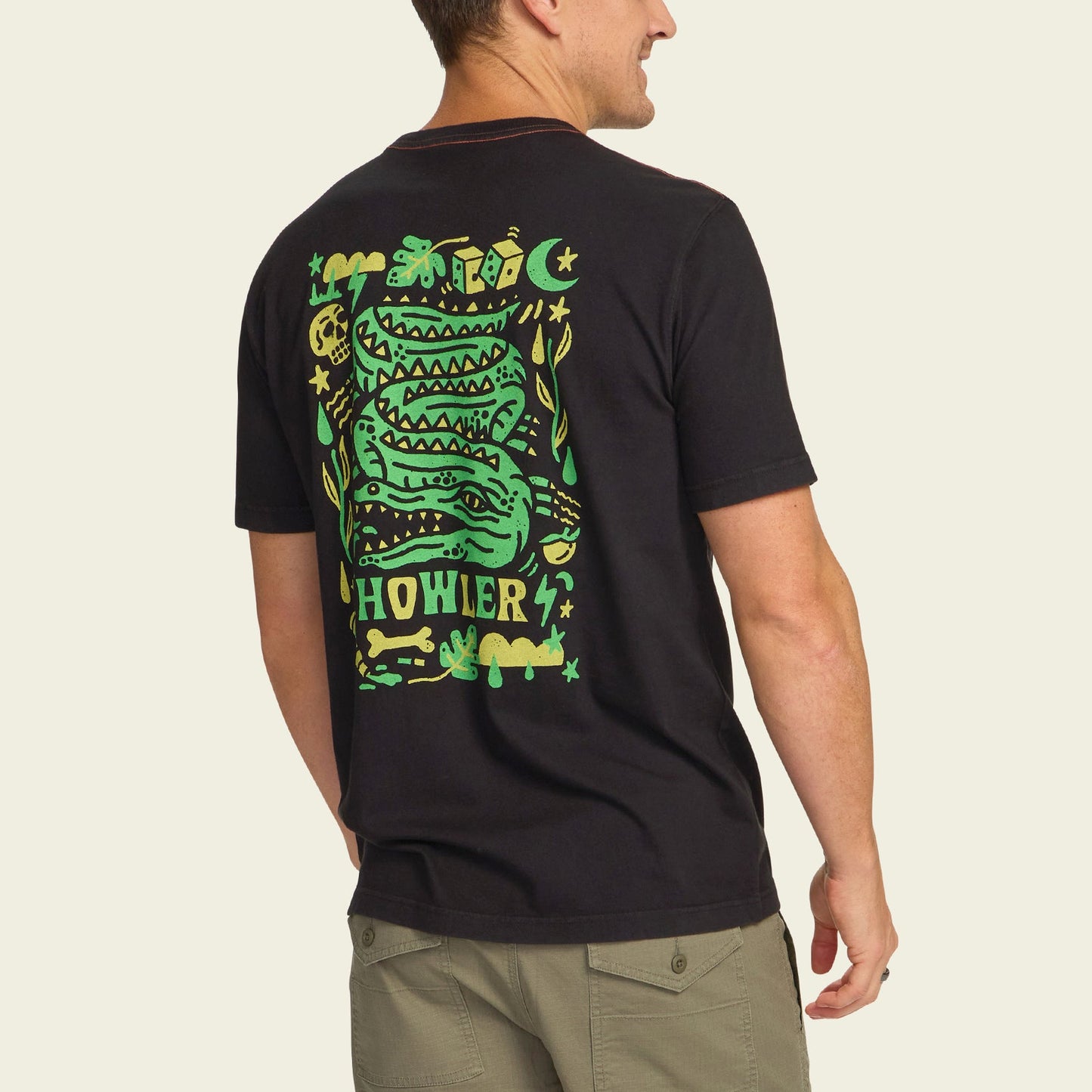 Howler Bros Slithering Gators Tee - Black