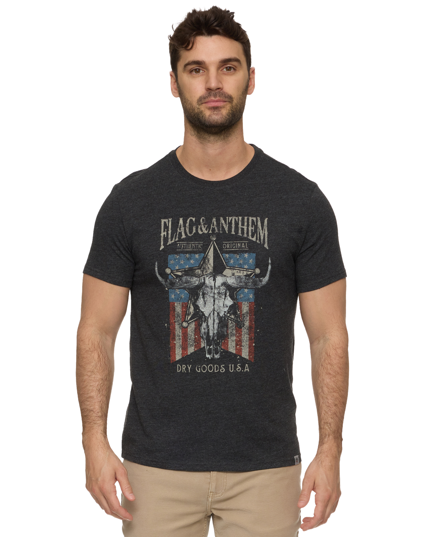 Flag and Anthem American Bull Skull Tee
