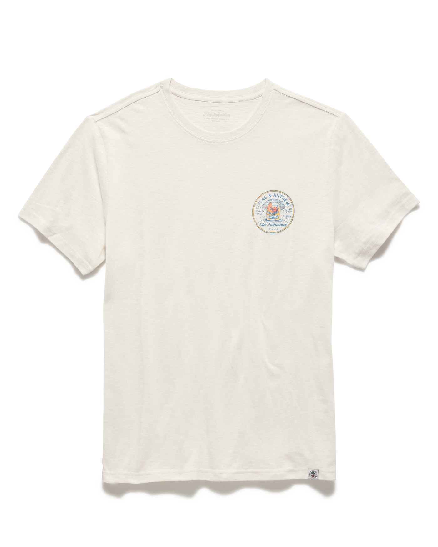 Flag and Anthem Old Fashion Slub Tee - Vintage White