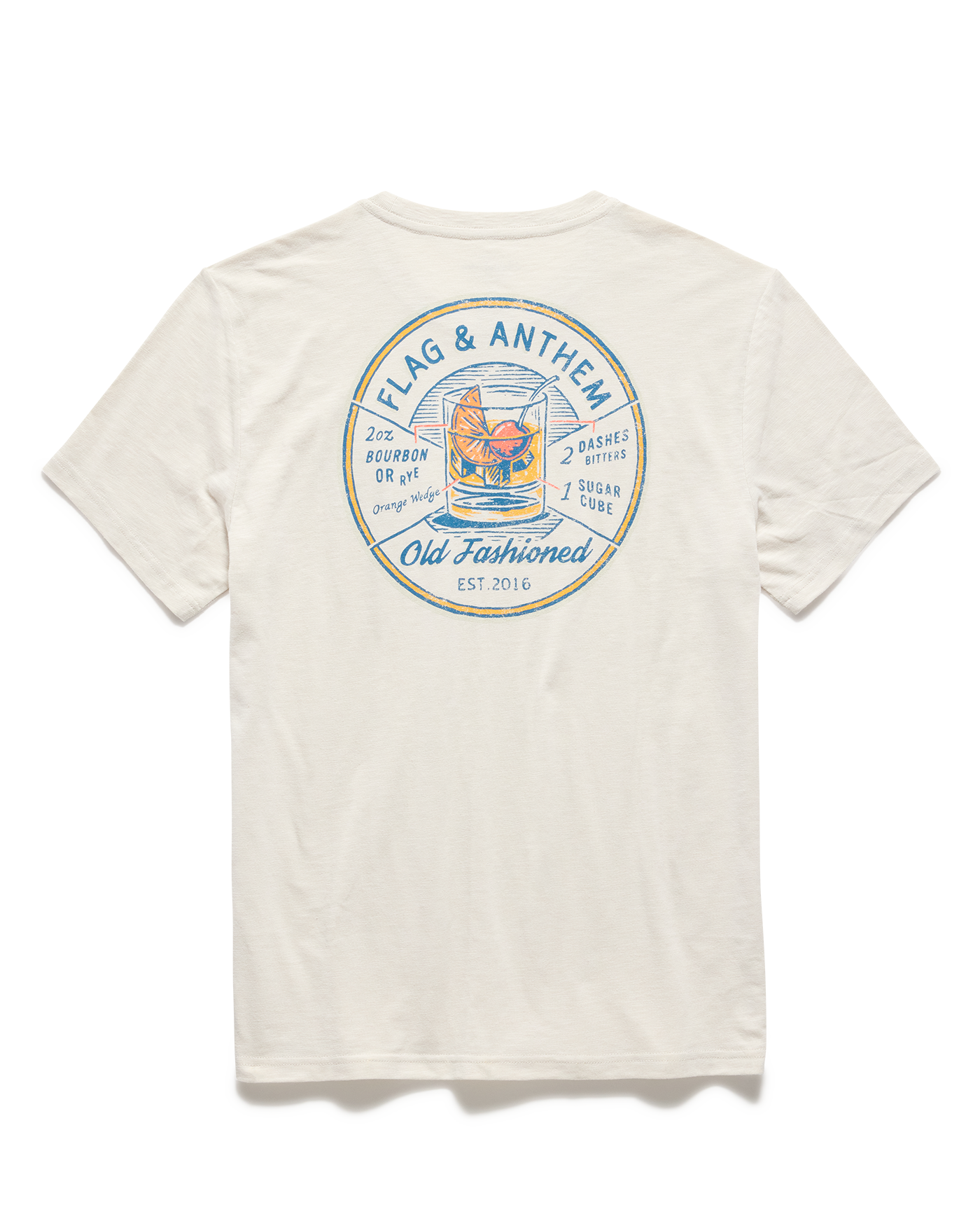Flag and Anthem Old Fashion Slub Tee - Vintage White