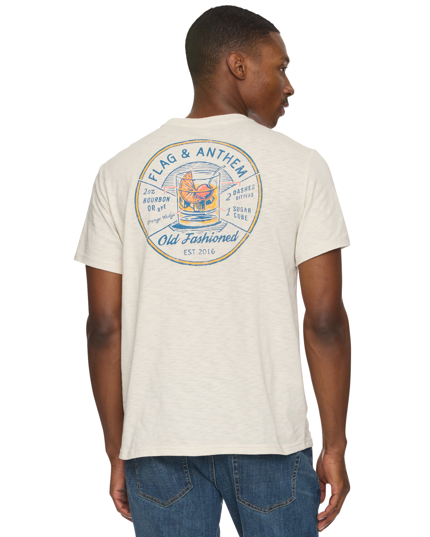 Flag and Anthem Old Fashion Slub Tee - Vintage White