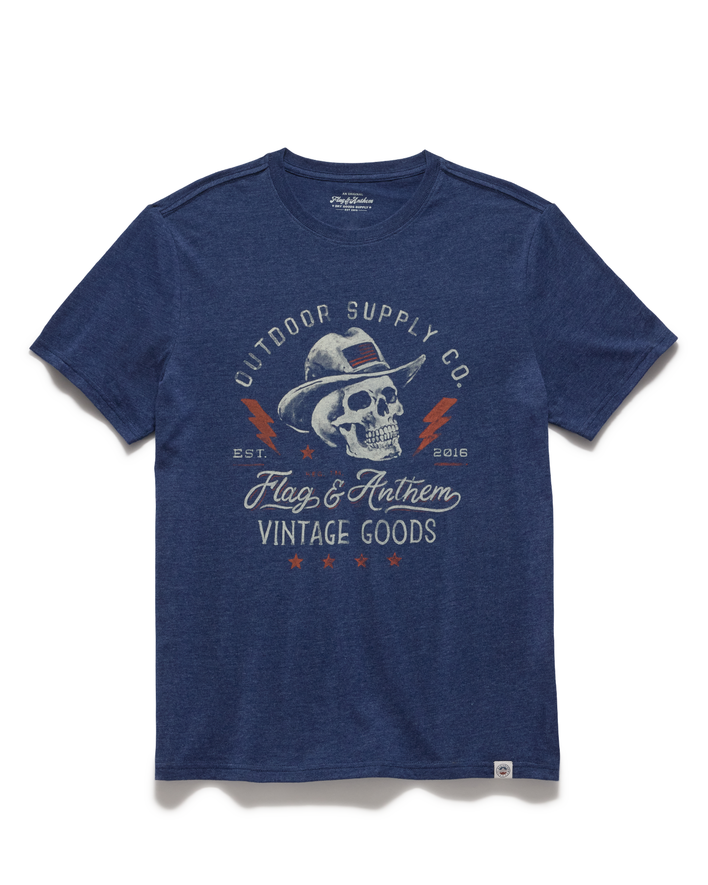 Flag and Anthem Lighting Skull - Navy