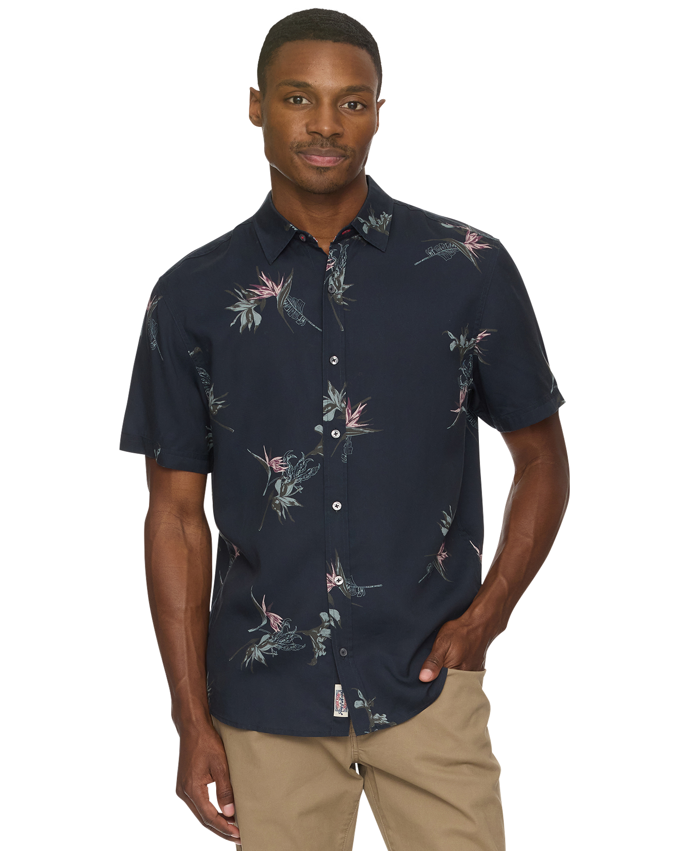 Flag and Anthem Charleston Tropical Print - Navy