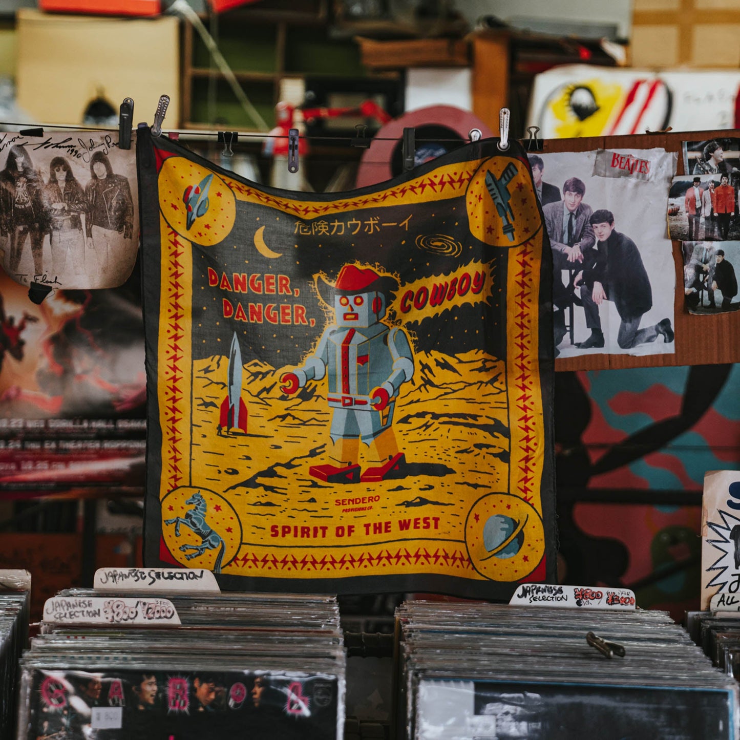 Sendero Danger Cowboy Bandana - Gold