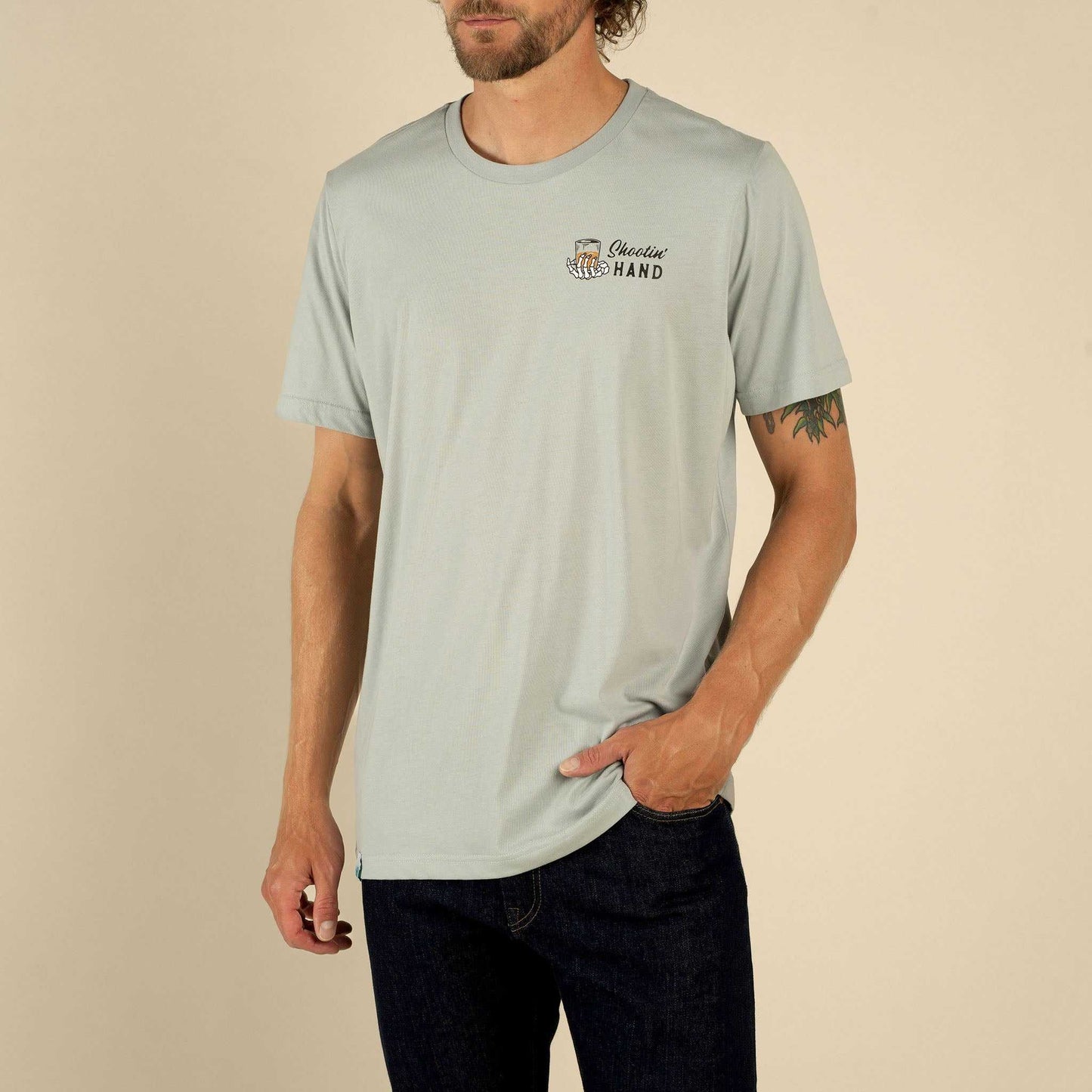 Sendero Shootin Hand T-Shirt - Big Sky Blue
