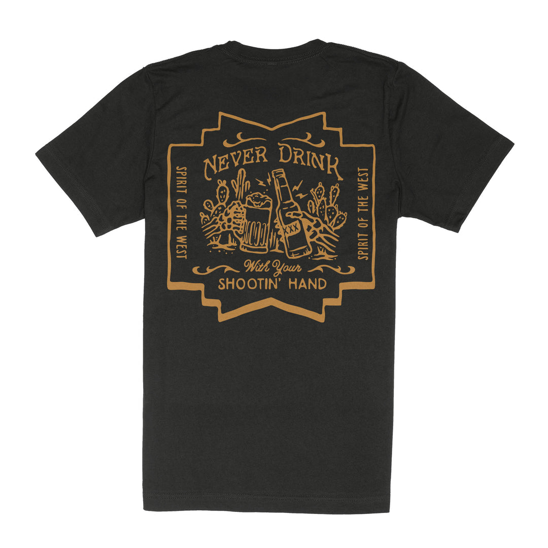 Sendero Shootin Hand T-Shirt Salud! - Black