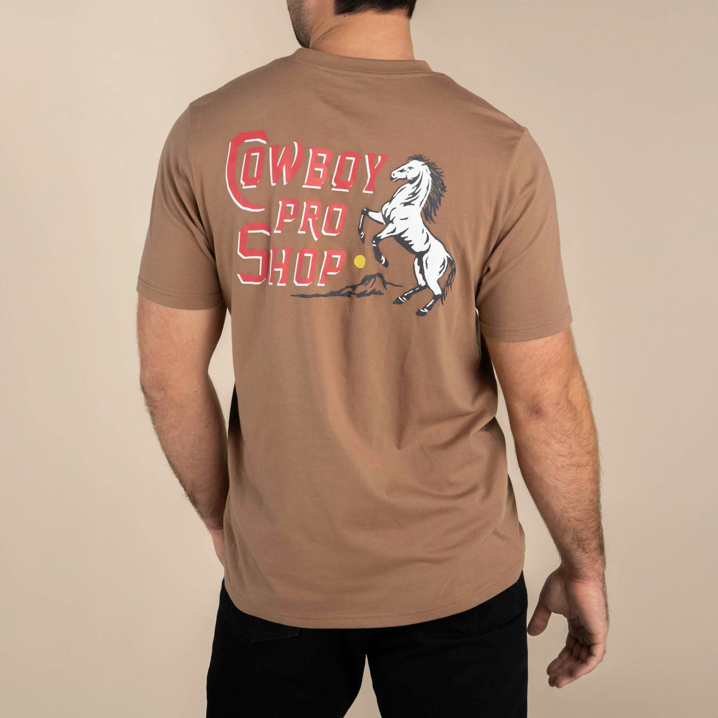 Sendero Cowboy Pro Shop T-Shirt - Light Brown