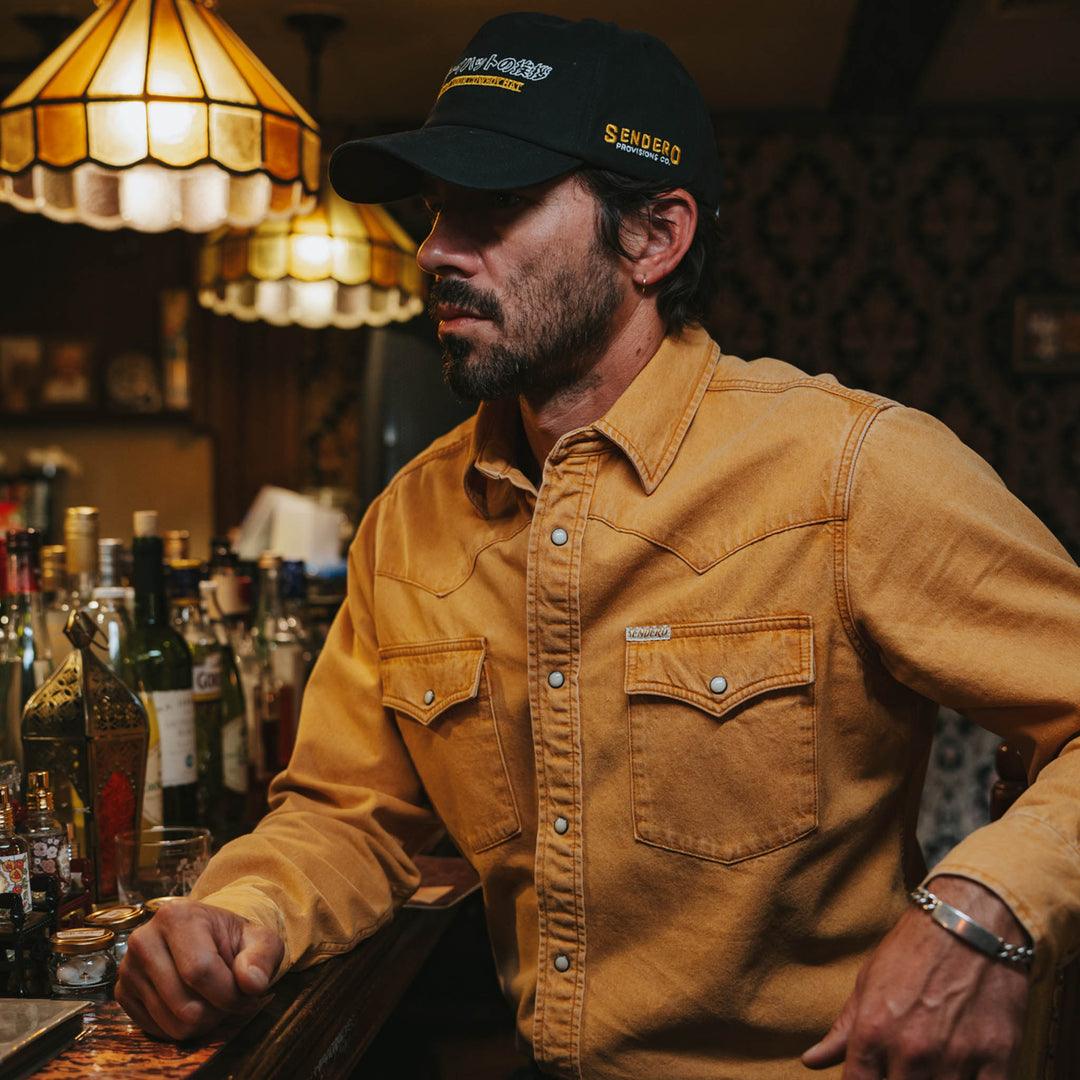 Sendero Wyatt Pearl Snap Shirt - Faded Gold