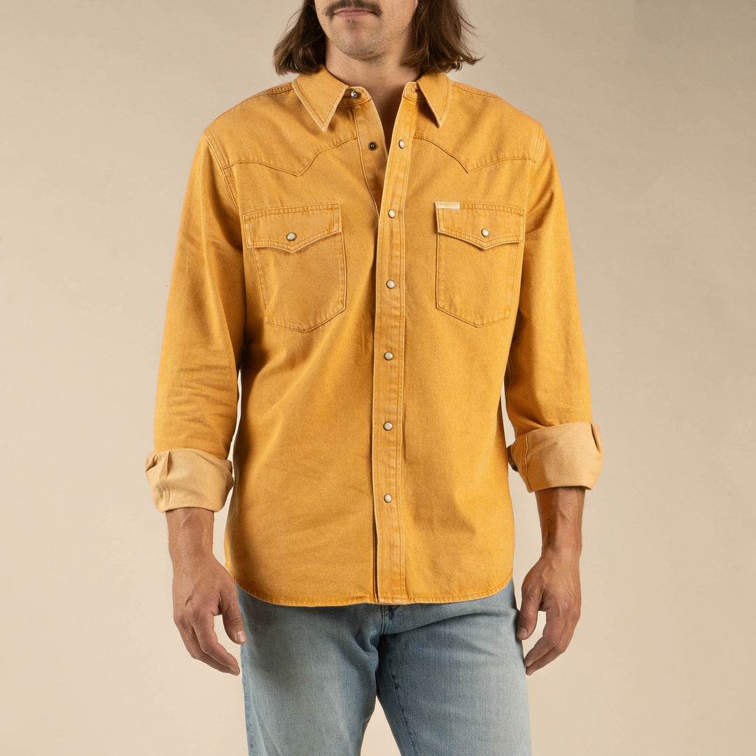 Sendero Wyatt Pearl Snap Shirt - Faded Gold
