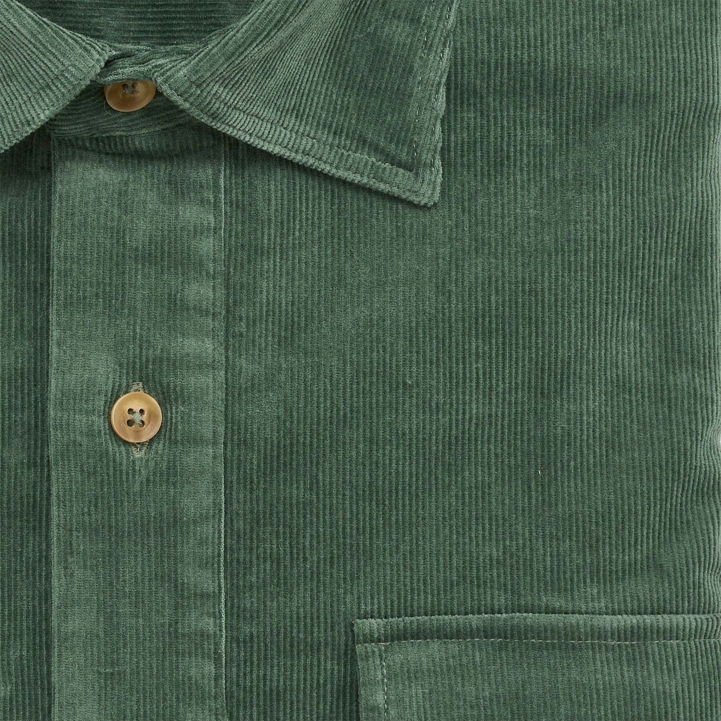 Onward Reserve Stretch Cord Half Button Shirt - Dark Forest