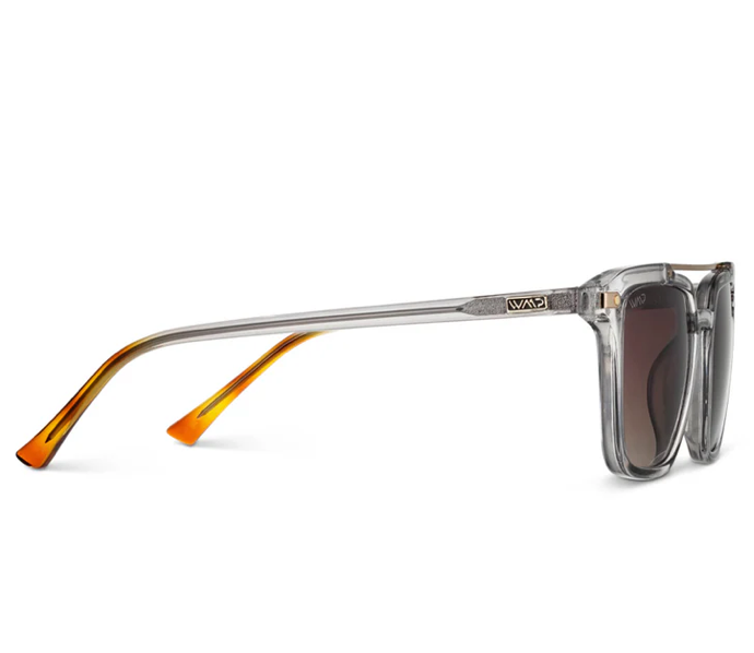 WMP Conner Sunglasses - Crystal Ice Grey Frame/Brown Gradient Lens