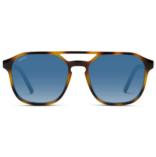 WMP Hunter Sunglasses -Whiskey Brown Tortoise / Gradient Smoke Green Lens