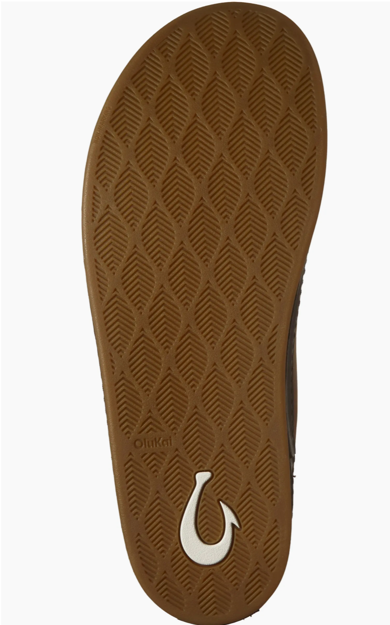 Olukai Ku'u Leather Mule - Toffee / Dark Java